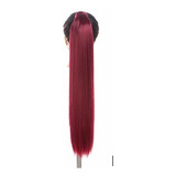 Coleta Extensión De Cabello Rojo Cereza Larga