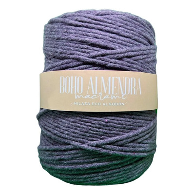 Hilaza Eco Algodón Macramé 100m 4mm Boho Almendra Color Mauve | Meses sin interés