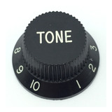 1 Knob Plástico Tone Guitarra Strato Pst Preto Unidade