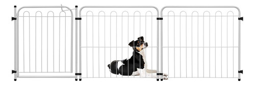 Cercado 65cm De Altura Com Portão Para Cachorro Pet Cães Cor Branco