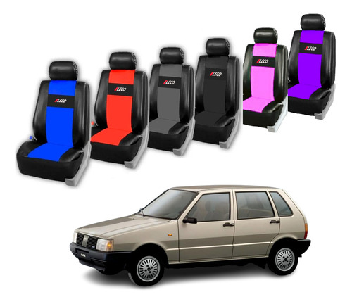 Fundas Cubre Asientos Auto Cuero Ecologico Fiat Uno Fire