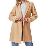 Saco Tapado Mujer Paño Negro Tapado Trench Abrigo Entallados