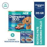 Champion Dog Recetas En Pate Cachorro Pollo 315gr X24 | Mdr