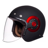 Casco Smk Jet Classic Matte Black/rojo En Tiendamoto