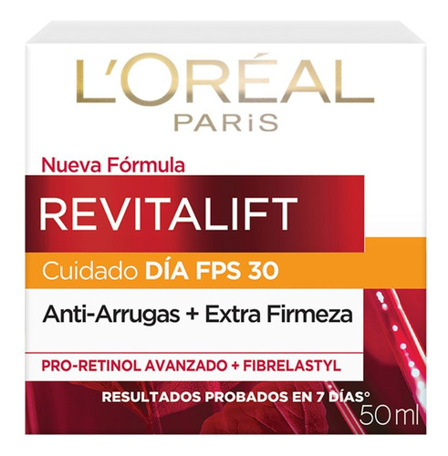 Crema Facial Día Loreal Paris Fps 30 Revitalift 50 Ml