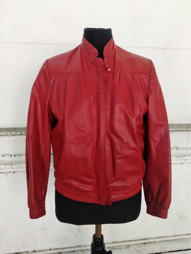 Campera De Cuero Roja