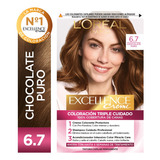  Kit De Coloración Excellence Creme L'oréal Paris Tono 6.7 Chocolate Puro