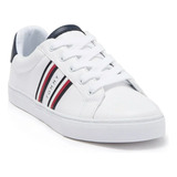 Tenis Blancos Tommy Hilfiger Mujer Originales Casual Dama 