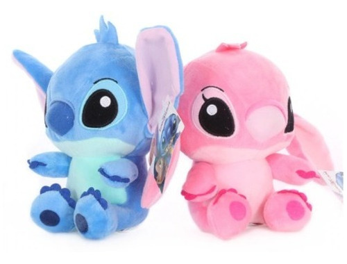 Casal Lilo E Stitch E Angel Namorados Disney Pelúcia 20cm 