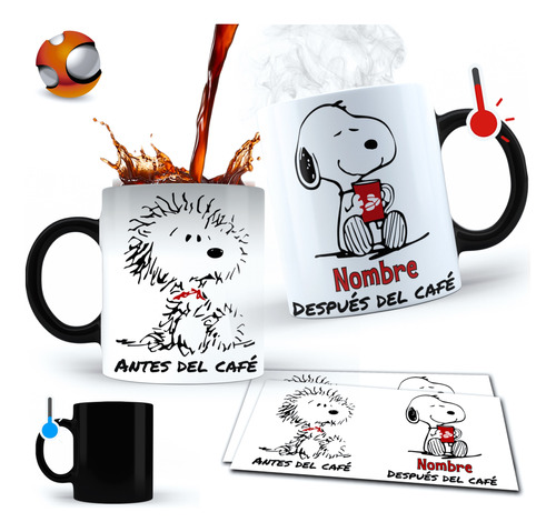 Taza Mágica  Para Café Personalizada Snoopy Regalo Original