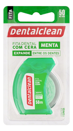 Fita Dental Com Cera Menta Dentalclean 50m