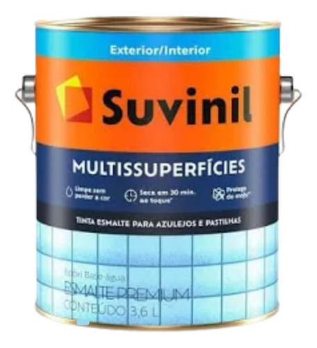 Tinta Epóxi Base Água Vermelha Suvinil Multisuperficie 3,2l