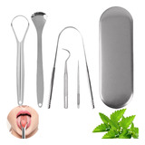 Limpiador Lingual Oral Raspador De Lengua Acero Inoxidable