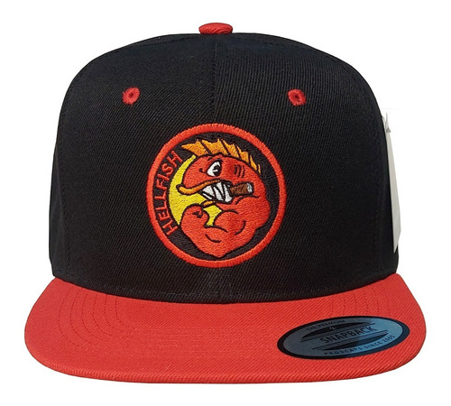 Gorra Plana Snapback Hellfish, Simpson, Bordada.