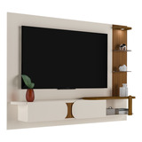Panel Mueble Tv 70  Luxury Bertolini Incluye Soporte Blanco