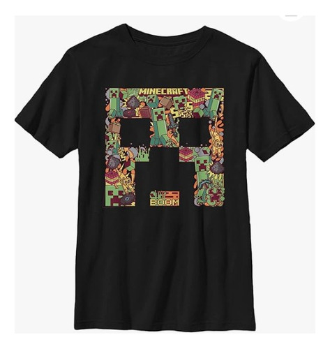 Polera Unisex Minecraft Game Poster Cara Estampado