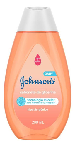 Sabonete Líquido De Glicerina Hipoalergênico 200ml Johnson's Baby