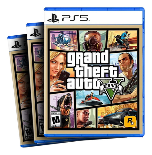 Combo Com 3 Grand Theft Auto V Gta 5 Ps5 Midia Fisica