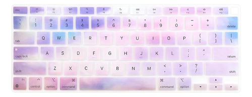 Protector Teclado Colores Nubes Para Macbook Air 2021/2020