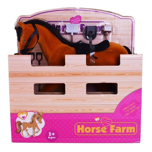 Caballo Corcel Equino Pony Mascota Figura De 30 Cm C/acces.