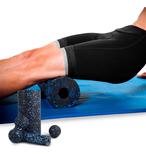 Rolo Rodillo Masajeador Selfit Foam Roller + Lacrosse Balls