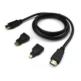 Cable Hdtv 3 En 1, Con Adaptadores Mini Hd Y Micro Hd