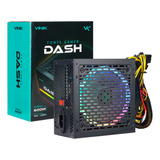 Fonte Gamer 600w Atx Vinik Dash Bivolt Rgb Preto - Vfg600wpr