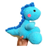 Dinosaurio Tejido A Crochet Amigurumi - Azul 25cm