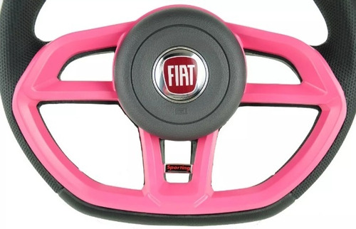 Volante Esportivo Golf Gti Cubo Fiat Brava Rosa