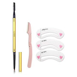 Kit De Cejas 1 Lápiz, 3 Plantillas Y Rasuradora