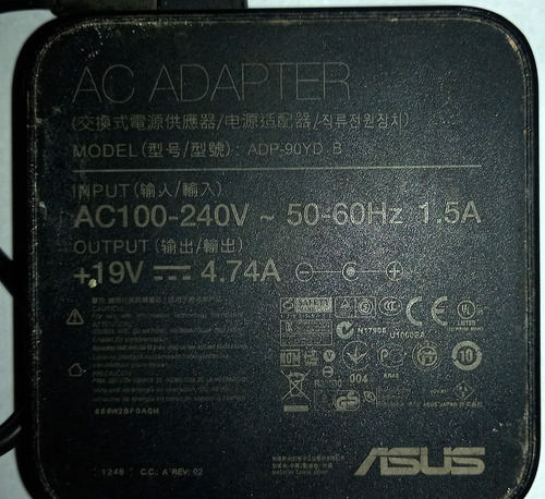 Fuente Adaptadora Asus Model: Adp-90ydb C/cable De Carga