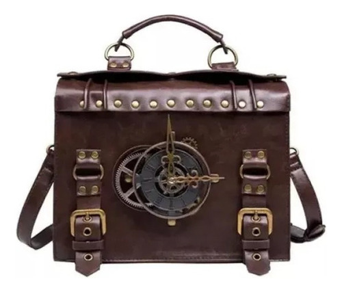 Bolso Steampunk De Cuero Bolso Bandolera Vintage Gótico