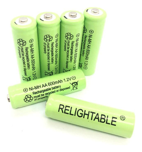 Relightable Aa Nimh Aa 600 Mah 1.2 V Baterias Recargables Pa