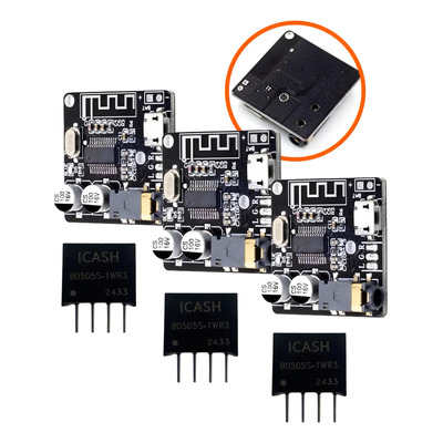 3 Mini Placa Receptor Bluetooth 5.0 + 3 Isolador B0505s - 1w
