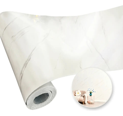 Mármol De Pvc Autoadherible En Rollo 0.6 X 3 M, 1.8m2 / 1pza