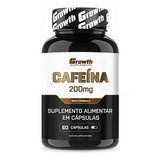 Cafeína 200mg (60 Caps) Termogênico - Growth Supplements Sabor Sem Sabor