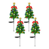 Lámpara Solar Para Césped, Árbol De Navidad, Ip65, Impermeab