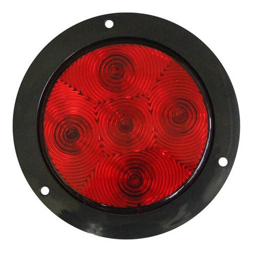 Plafón Redondo Rojo 5 Leds Luz Fija/estrobo 4 Pg