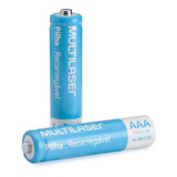 Pilhas Recarregáveis 1000mah 2 Unidades Aaa Multilaser Cb051