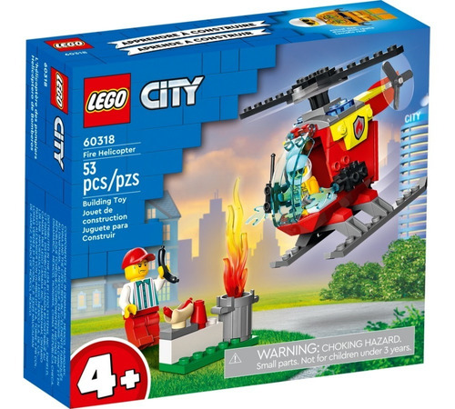 Bloques Para Armar Lego Helicóptero De Bomberos 53 Piezas Cantidad De Piezas 53