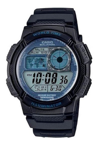 Reloj Casio Sport Ae-1000w Sumergible 5 Alarms Hora Mundial