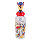 Botella Con Figura 3d Paw Patrol 560ml Cresko Sharif Express Color Transparente