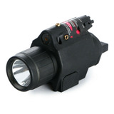 Lanterna Airsoft Com Mira Laser Vermelho 20mm