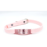 Chapita Gato Pasador Rosa+ Collar 1 Cm Reforzado Rosa