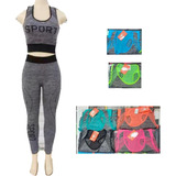 Pack 2 Conjunto Deportivo Mujer Calza Y Polera.yoga, Zumba