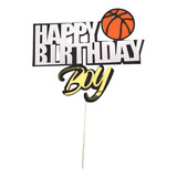 1 Cake Topper Happy Birthday Boy Basketball Para Pastel 