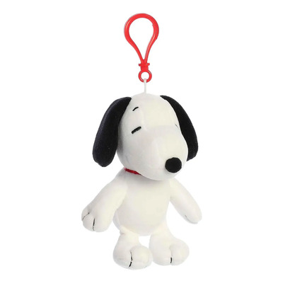 Aurora Peluche Peanuts Clip-on Snoopy Llavero Mini Perrito Color Blanco | Envío gratis