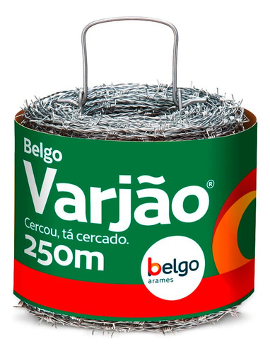 Arame Farpado 250m Varjão Fio 14 Belgo