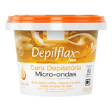 Cera Depilatória De Micro-ondas Natural Mel 200g Depilflax