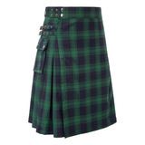 Pantalones De Falda Escocesa De Verano Para Hombre